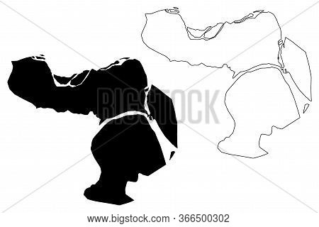 Allahabad City (republic Of India, Uttar Pradesh State) Map Vector Illustration, Scribble Sketch Cit