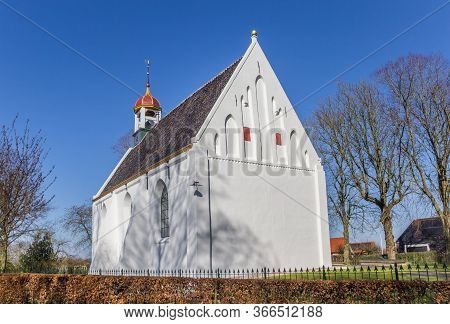 Little White Church In The Village Of Breede, Netherlands