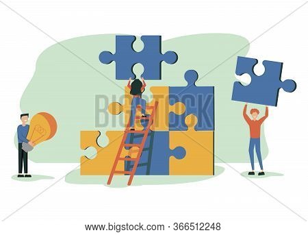 Finding Solution, Problem Solving. Teamwork And Partnership. Working Team Collaboration, Enterprise 