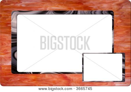 Rektangel Orange glas ramme