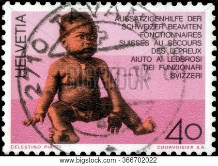 Saint Petersburg, Russia - May 05, 2020: Postage Stamp Issued In The Switzerland With The Image Of T