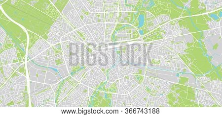 Urban Vector City Map Of Eindhoven, The Netherlands