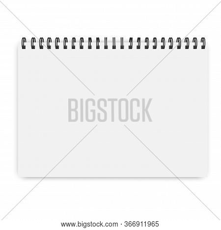 Notebook On A Spiral.vector Image Of Notepad In Mocap Style. Empty, Closed Copybook. Stock Image.