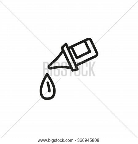 Icon Of Eye Drop. Lubricating Eye, Medication, Treatment. Optometry Concept. Can Be Used For Topics 