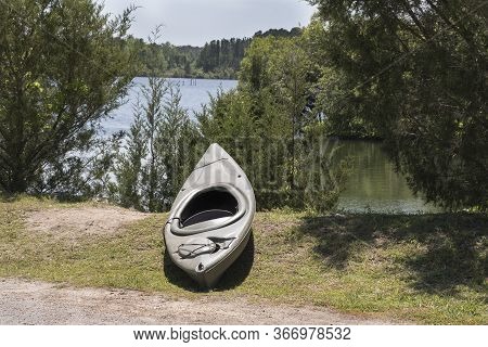 A Kayak Is Being Readied For A Trip During The Covid-19 Social Distancing Time.