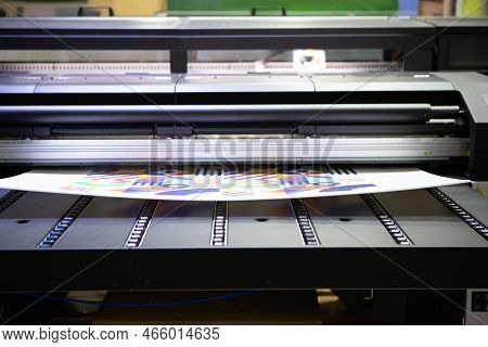 Large Format Latex Printer Or Plotter. Printing Industry.