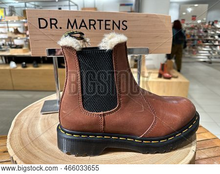 Minnetonka, Minnesota - October 27, 2022: Dr. Martens Boot On Display At A Nordstrom Department Stor
