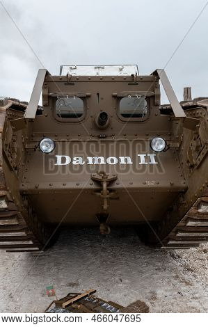 Tarrant Hinton.dorset.united Kingdom.august 25th 2022.a World War One Tank From Bovington Tank Museu