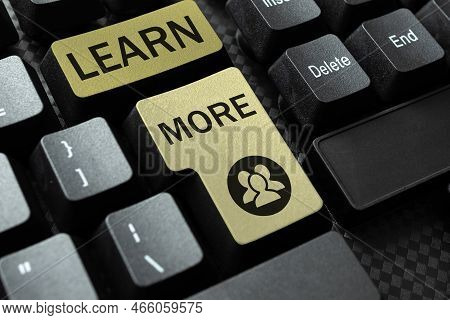Handwriting Text Learn More. Word Written On Deepen Knowledge Of The Thing You Want To Do Or New Ski
