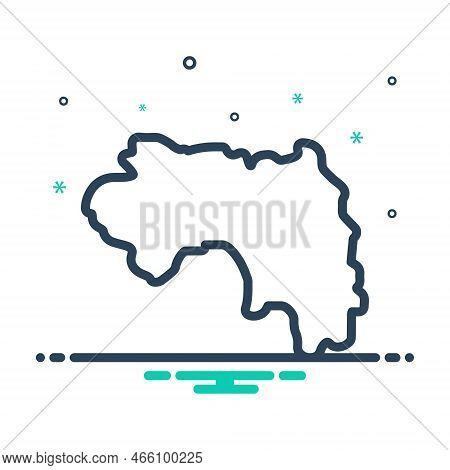 Mix Icon For Guinea Map African Country Africa Atlantic Conakri Conakry Continent Territory
