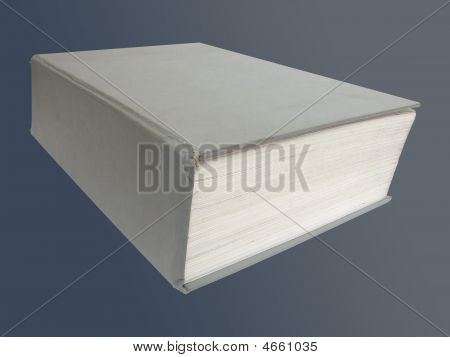 Gros livre sur fond bleu