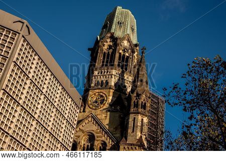 Berlin, Germany. November 2022. The Kaiser Wilhelm Gedachtniskirche In Berlin.