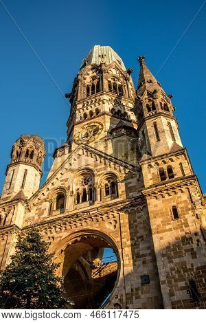 Berlin, Germany. November 2022. The Kaiser Wilhelm Gedachtniskirche In Berlin.