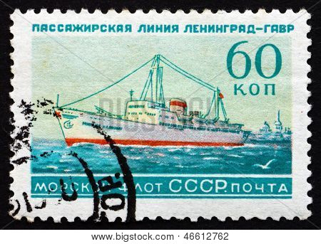 Briefmarke Russland 1959 m. s. Michail Kalinin in Leningrad