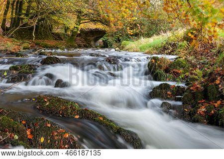 Robbers Bridge In Exmoor National Park