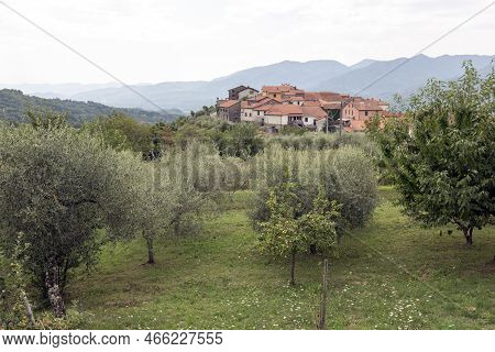 Rural Area In Lunigiana Along The Via Francigena Pilgrimage Route