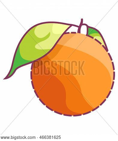 Illustration Of Orange Fruit Design, With Vitamin C. Vector Illustrator Icon, Design Illustration Fl