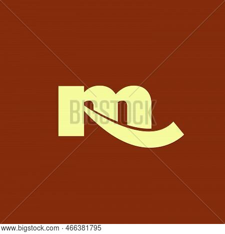 Km Brand Name Icon. Km Typography Lettering.