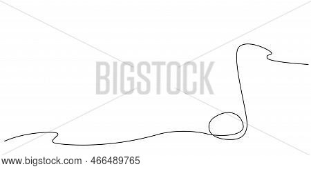 Decoration Continuous Line Hand Drawing Element Note For Concert, Photo Book, Invitations. Vector St