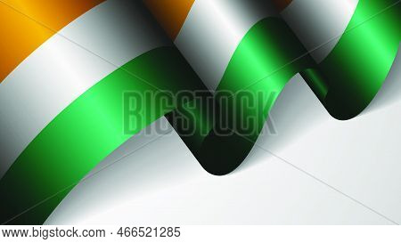 Eps10 Vector Patriotic Background With Flag Of Ivorycoast. An Element Of Impact For The Use You Want