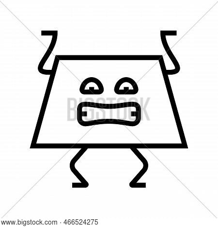 Trapezoid Geometric Shape Character Line Icon Vector. Trapezoid Geometric Shape Character Sign. Isol