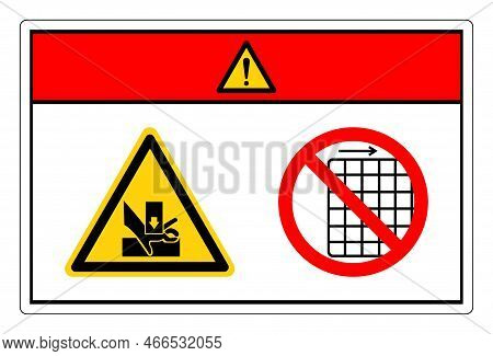 Danger You Hand When Using Silkscreen Do Not Remove Guard Symbol Sign, Vector Illustration, Isolate 