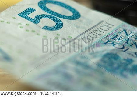 50 Polish Pln Banknote. Business Contept In Poland
