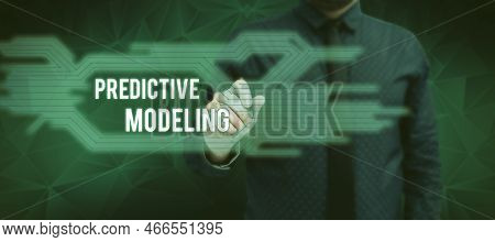 Text Caption Presenting Predictive Modeling. Word Written On Maintenance Strategy Driven By Predicti