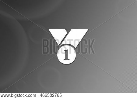 Number 1 Icon On Black And White Background Abstract Illustration