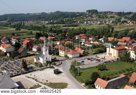 Parish Church Of St. Martin And The Pastoral Center In Hrnetic, Karlovac, Croatia
