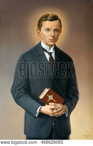 Karlovac, Croatia - July 06, 2012: Blessed Ivan Merz By Zoran Homen, National Shrine Of Saint Joseph