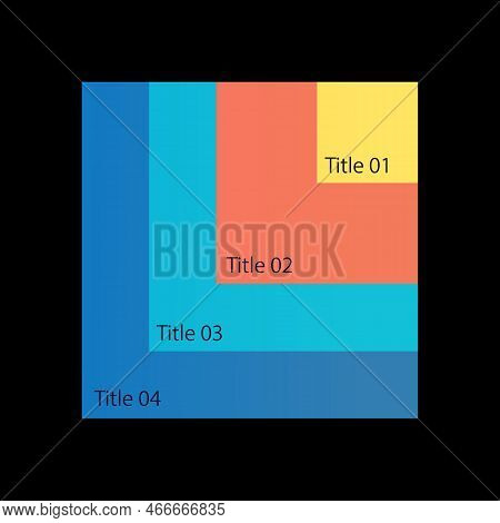 Interrelated Structure Components Infographic Chart Design Template For Dark Theme. Company Departme