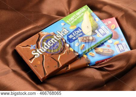 Kharkiv, Ukraine - November 3, 2021: Studentska Chocolate Bar Is A Popular Czech Chocolate Manufactu