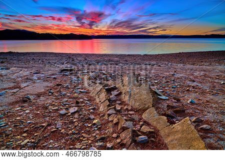 Sunset On Lake Blue Ridge At Morganton Point Campground In The Chattahoochee-oconee  National Forest