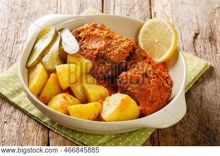African And Portuguese Cuisine Galinha A Africana Or Frango Assado Is A Dish Traditionally Associate