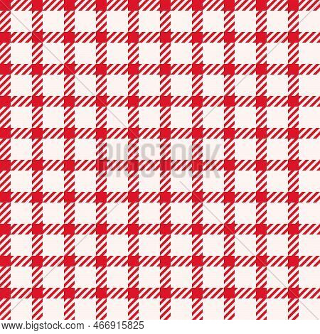 Tattersall Check Pattern, Xmas Plaid Pattern Vector Illustration