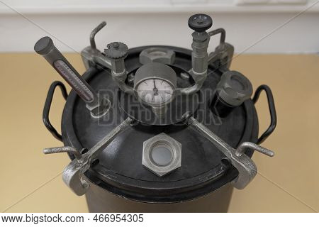 Old Labor Pharmaceutical Autoclave, Machine Used To Carry Out Industrial And Scientific Processes Re