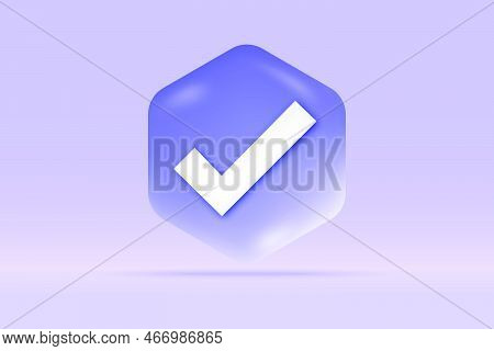 3d Check Box Icon