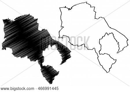 Chilapa Municipality (free And Sovereign State Of Guerrero, Mexico, United Mexican States) Map Vecto