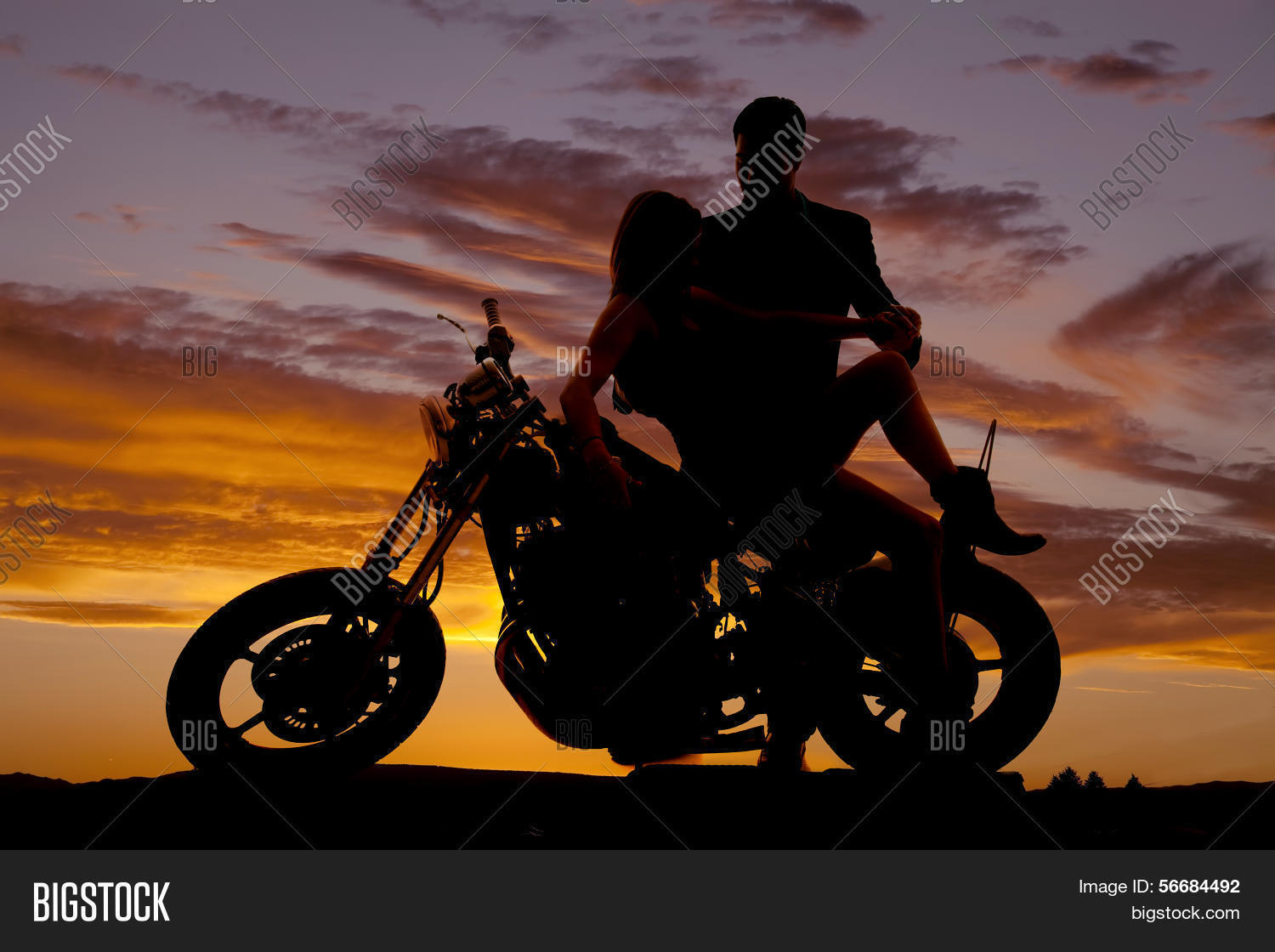 Couple On Motorcycle Image & Photo (Free Trial) | Bigstock