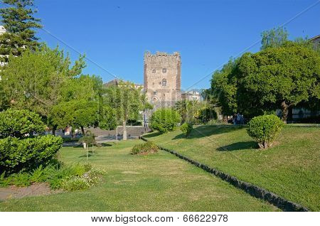 Norman Castle and Public Garden in Adrano, Sicily
