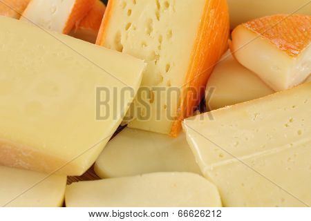 Cheese Plate With Gouda, Hard And Swiss Cheese