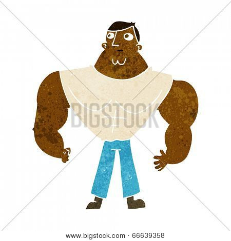 cartoon body builder