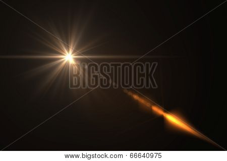 warm digital lens flare