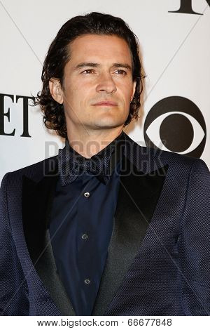 NEW YORK-JUNE 8: Actor Orlando Bloom attends American Theatre Wing's 68th Annual Tony Awards at Radio City Music Hall on June 8, 2014 in New York City.