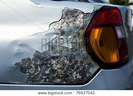 Damaged Car, Side View