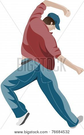 Man dancer vector
