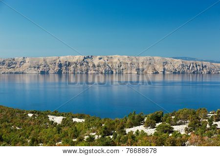 Adriatic Sea and Krk Island, Croatia