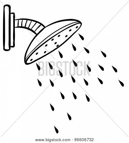 Doodle shower on the wall