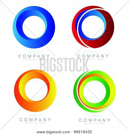 Corporate Business Colore Logo Circle Icons